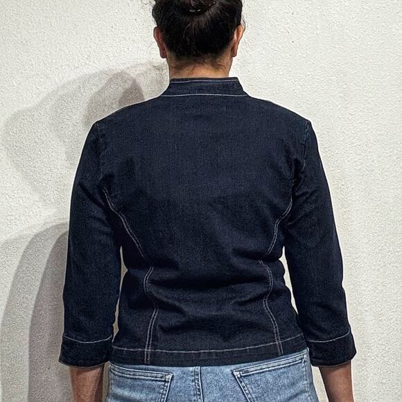 Lark Lane Denim Studded Jacket Sz 8P - Picture 10 of 12